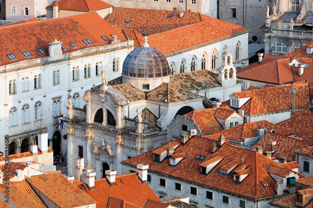 St Blaise's Church in Dubrovnik, Croatia, built in 1715 in the ornate baroque style