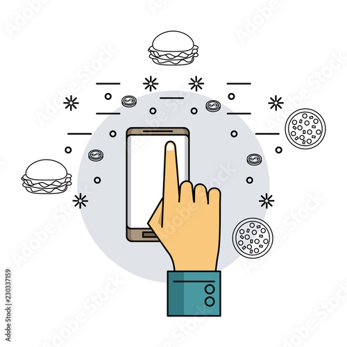 orders online with smartphone