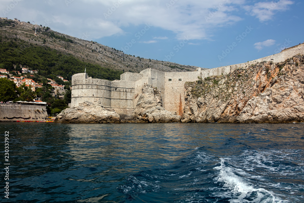 Fortress Bokar in Dubrovnik, Croatia, started in 1461, completed to its preset state in 1570, considered to be an example of harmonious and functional fortification architecture.