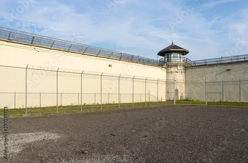 Exercise yard of a decommissioned prison