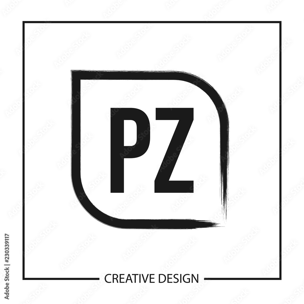 Obraz premium Initial PZ Letter Logo Template Design