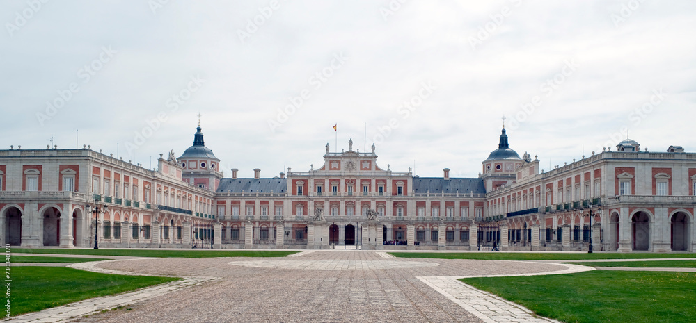 Facade of a part of the royal palace of Aranjuez