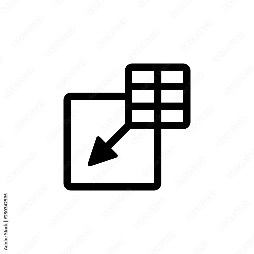 insert table icon. One of simple collection icons for websites, web design,  mobile app Stock Vector | Adobe Stock