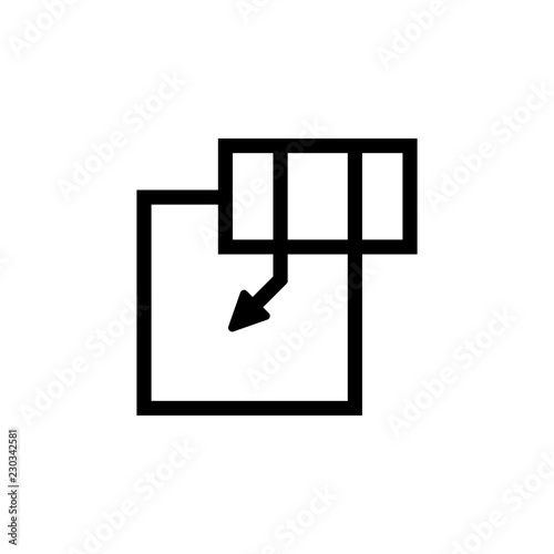 insert cell row icon. One of simple collection icons for websites, web design, mobile app