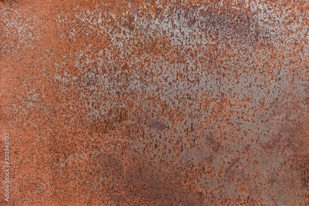 Rusty textured metal background. Rusted on surface of the old iron.