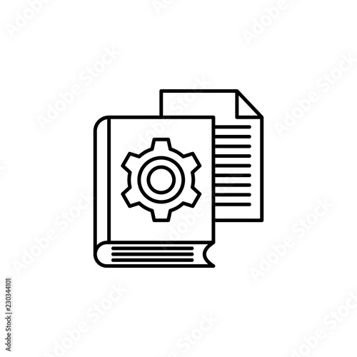 book engineering icon. Element of robotics engineering for mobile concept and web apps icon. Thin line icon for website design and development, app development. Premium icon