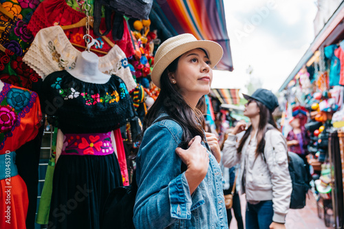traveler shopping in the traditional market