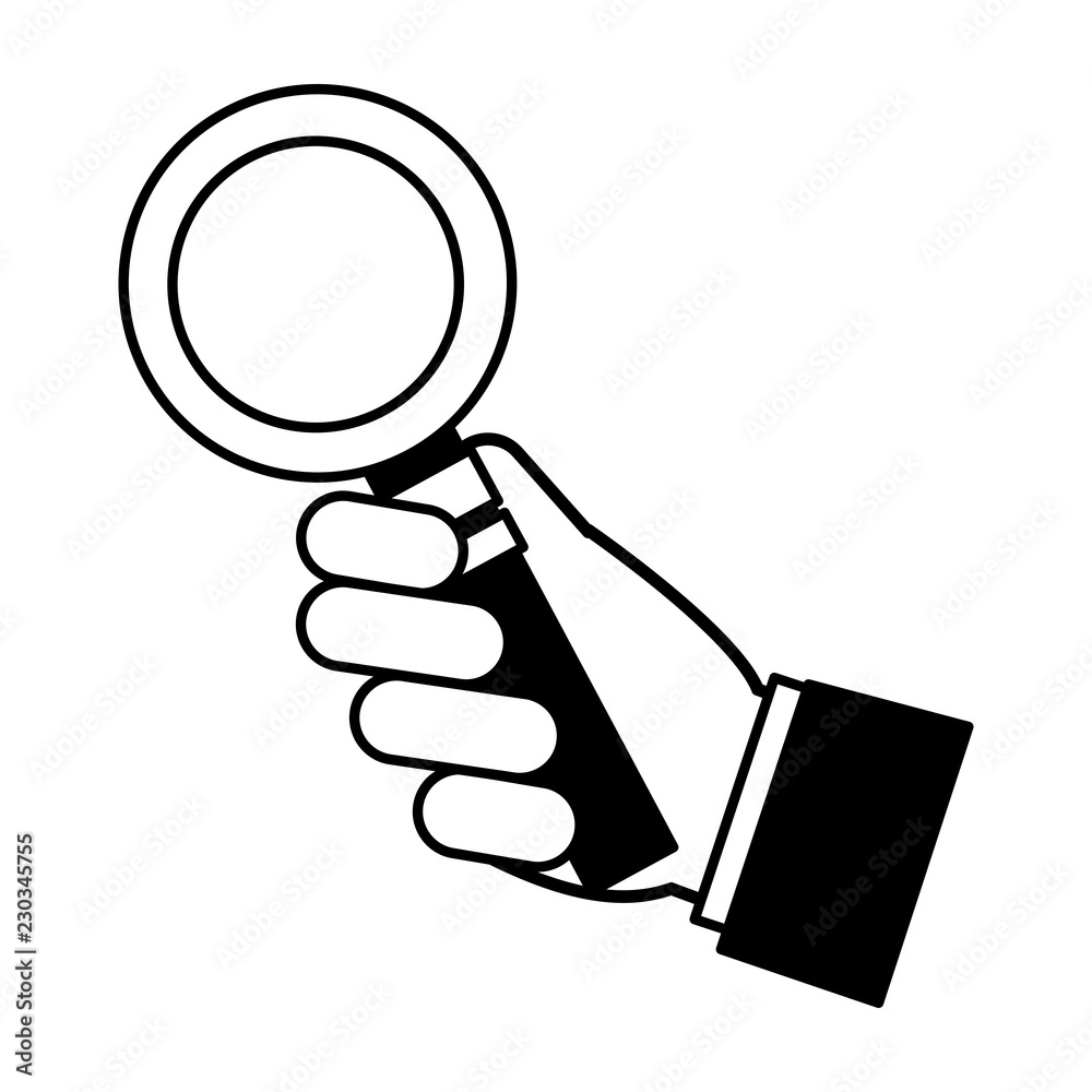hand holding magnifying glass social media hand holding magnifying glass social media