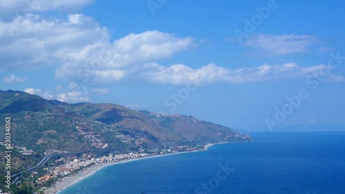 Wallpaper Mural View on the mountains and the coast with mediterranean vegetation in Sicily, Italy
 Torontodigital.ca