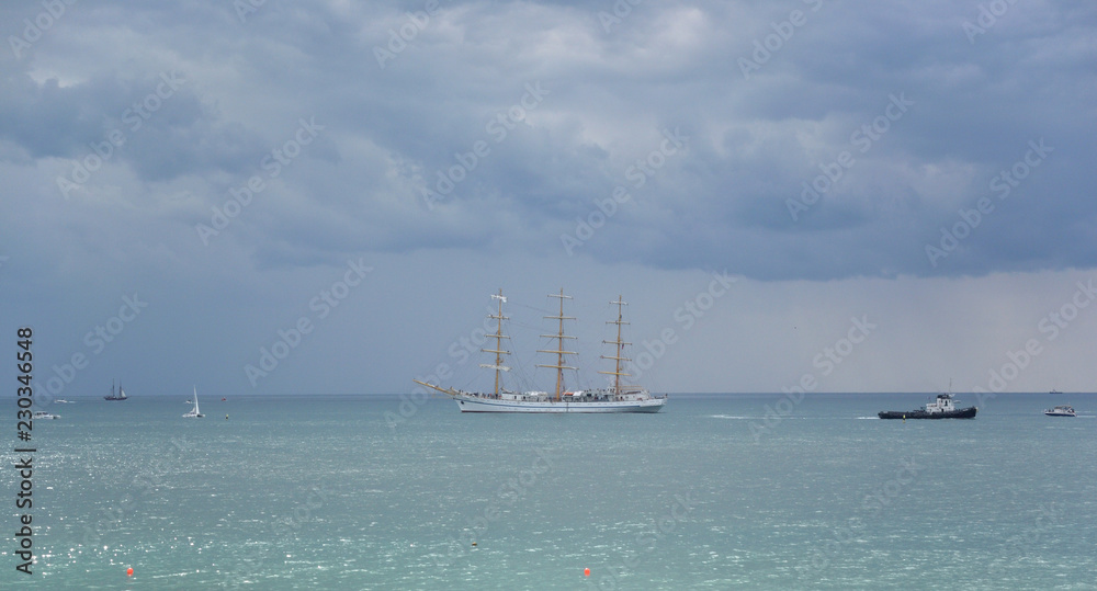Out sailing on the Black Sea regatta