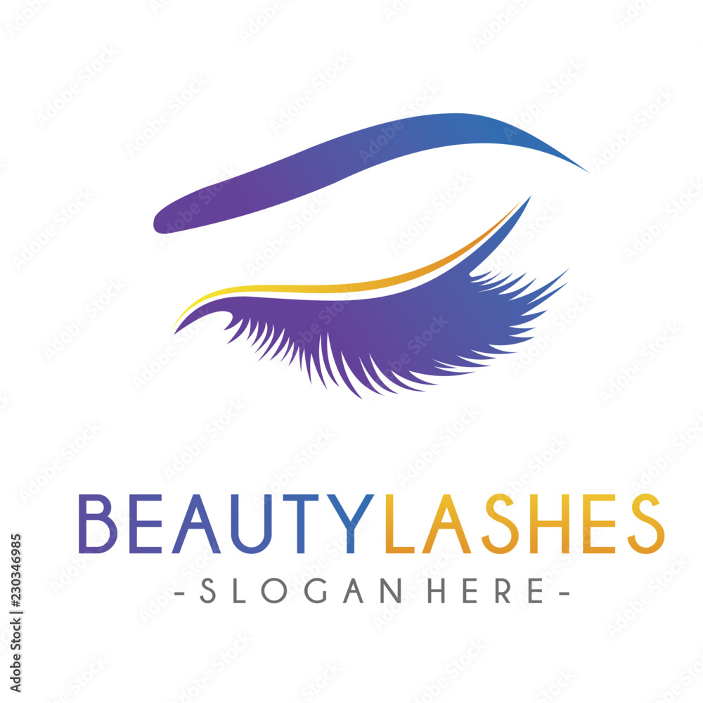 Lash Logo, Luxury Beauty Eye Lashes Logo Design Inspiration Vector
