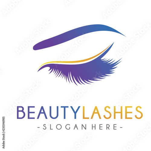 Lash Logo, Luxury Beauty Eye Lashes Logo Design Inspiration Vector