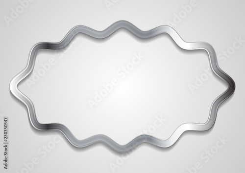 Quote blank speech bubble abstract metal design