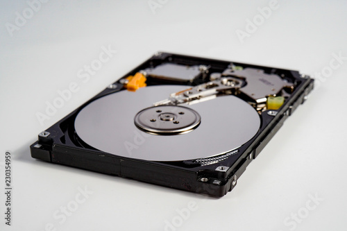 Hard disk macro close up