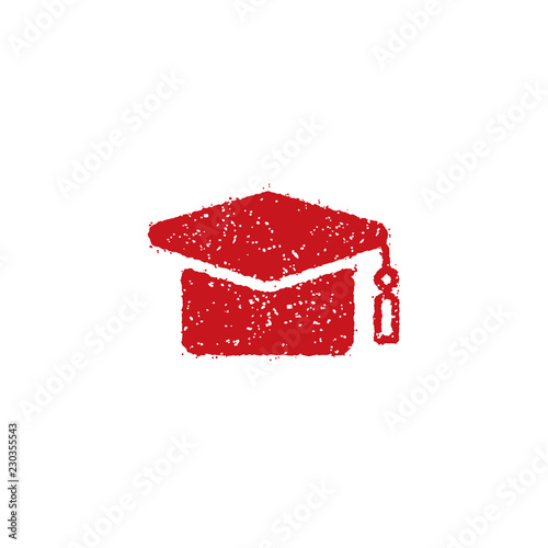 rubber stamp icon (for teachers using at school)  / mortar board