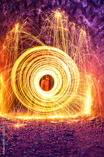 light painting swirl