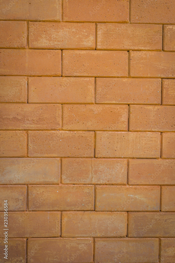 Orange brick wall background Orange brick wall background