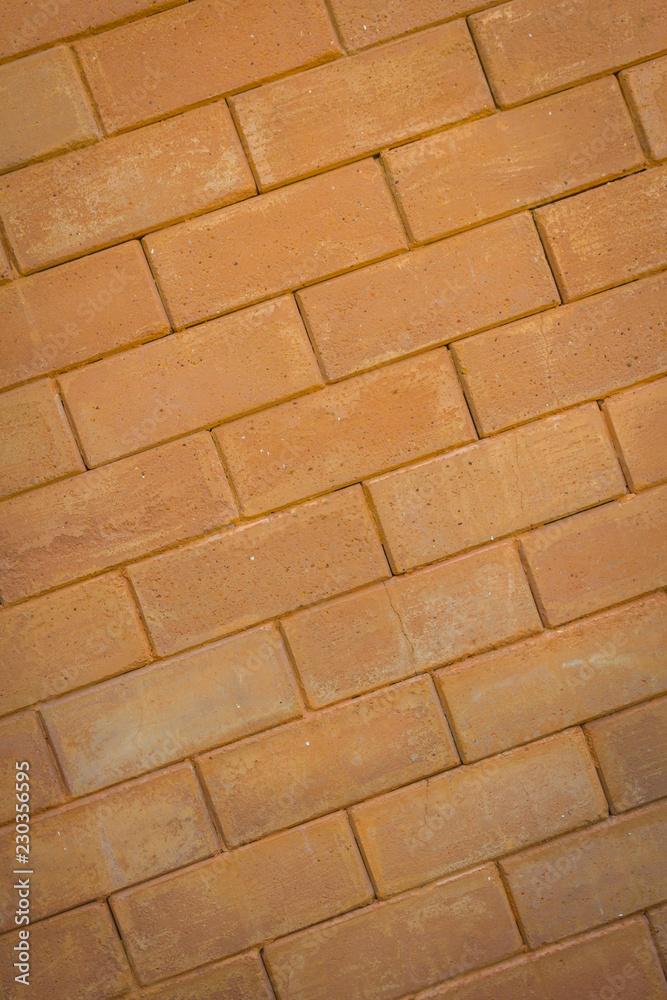 Orange brick wall background