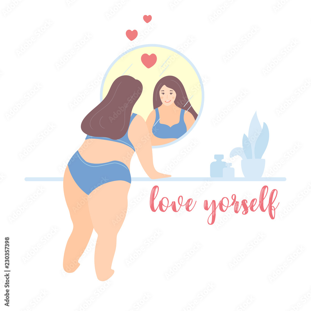 Obraz premium Body positive woman