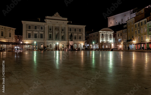 Night view of the Piran town