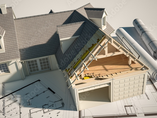 Obraz na płótnie House construction