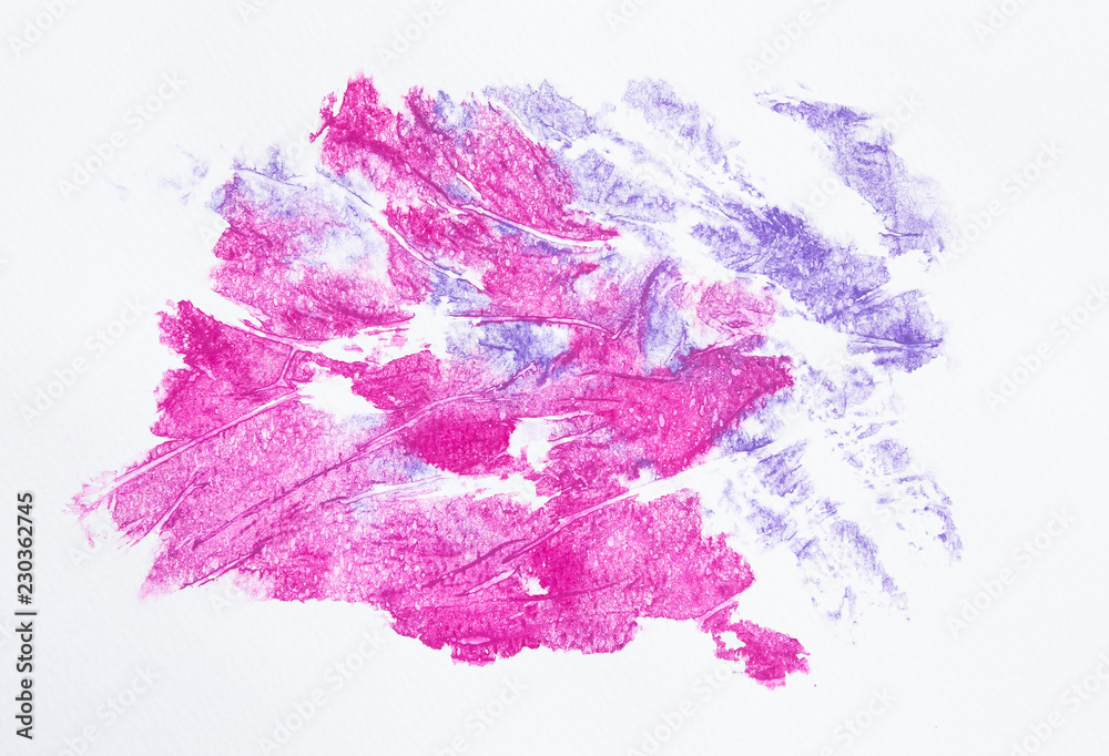 Fototapeta premium Watercolor background, abstract magenta and purple watercolor paint on white paper texture background