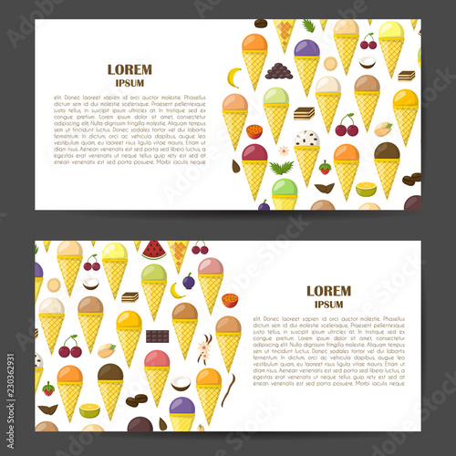 Vector cartoon ice cream background