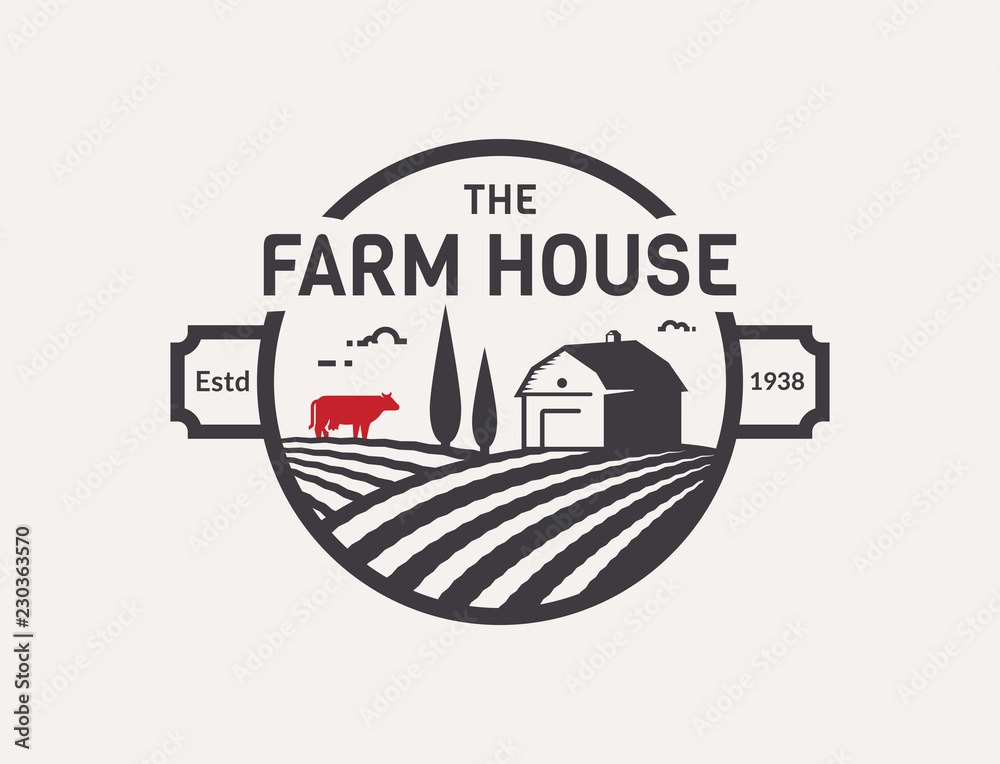 Farm House vector logo.