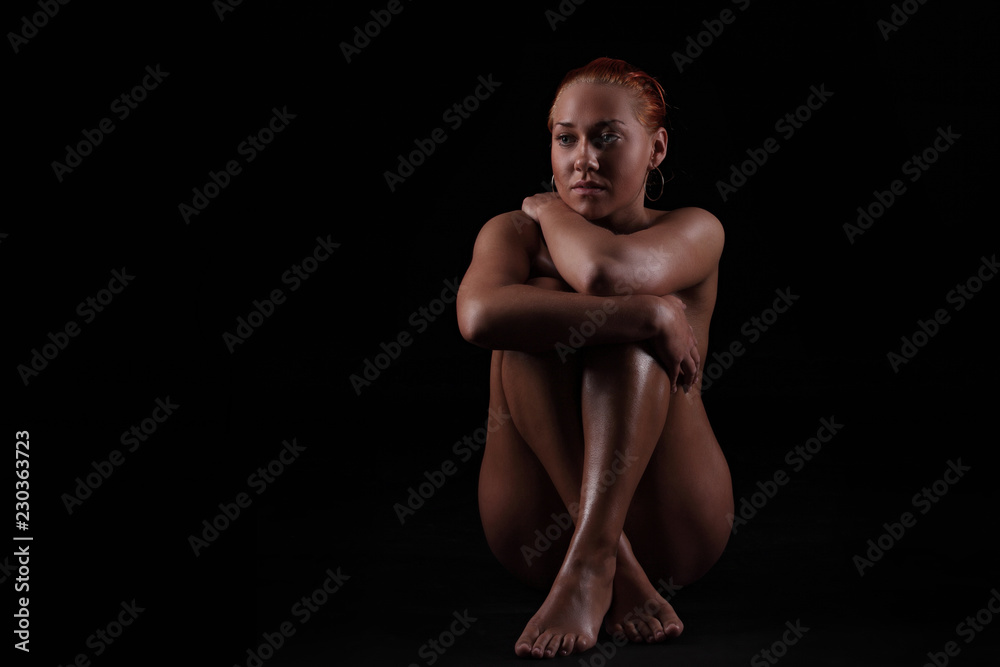Naked beautiful figure of female person