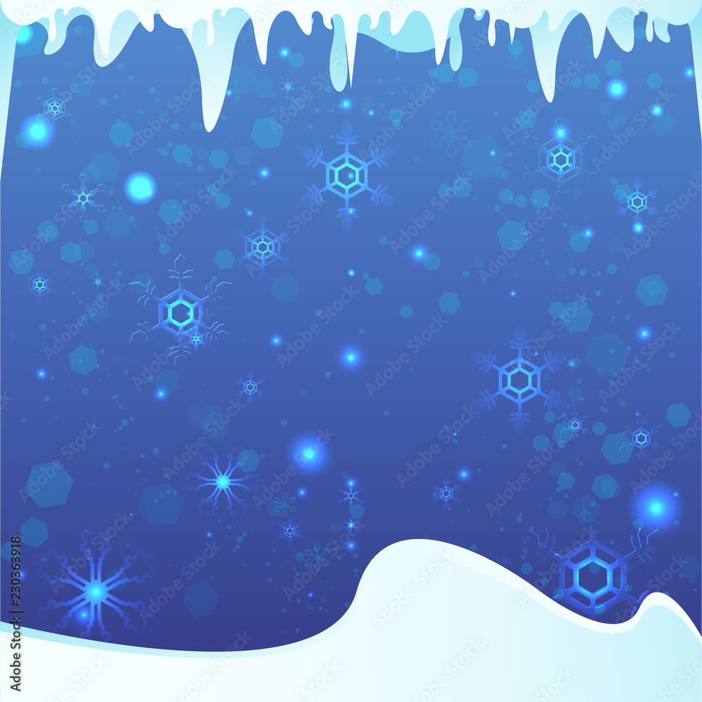 Cute cartoon abstract snowflake Cute cartoon abstract snowflake