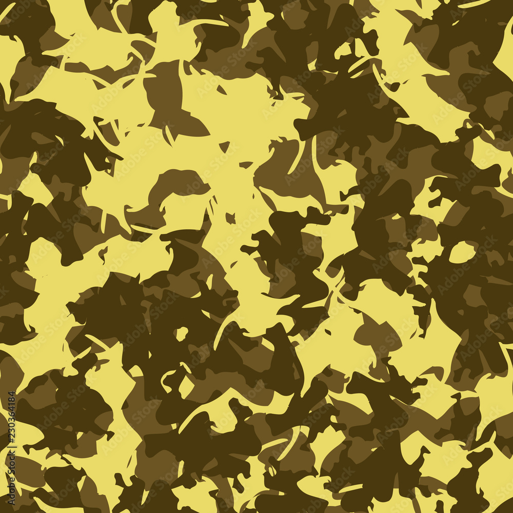 UFO military camouflage seamless pattern in different shades of green and yellow colors UFO military camouflage seamless pattern in different shades of green and yellow colors