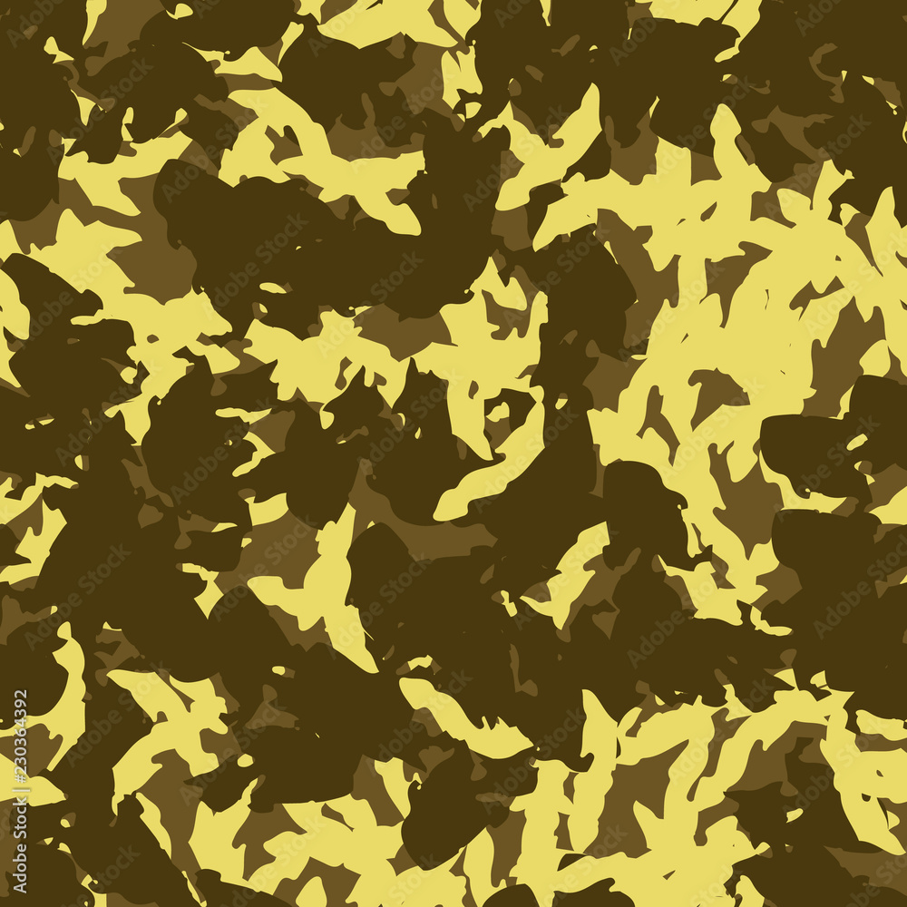 UFO military camouflage seamless pattern in different shades of green and yellow colors UFO military camouflage seamless pattern in different shades of green and yellow colors