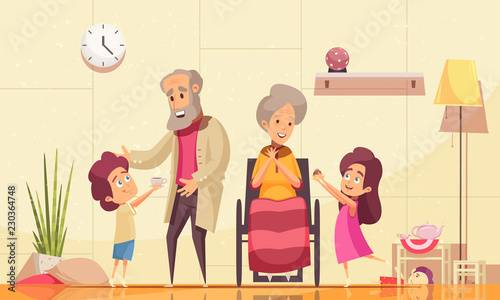 Elderly People Family Help