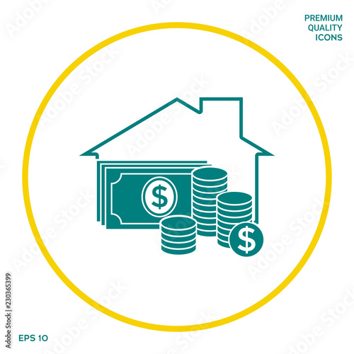 Home insurance icon. Graphic elements for your design