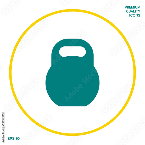 Kettlebell symbol icon. Graphic elements for your design