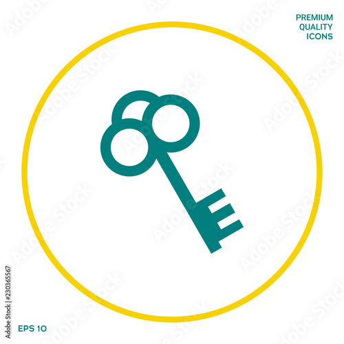 Key symbol icon. Graphic elements for your design