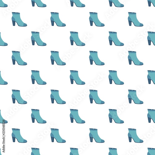 Blue woman shoe pattern seamless repeat background for any web design