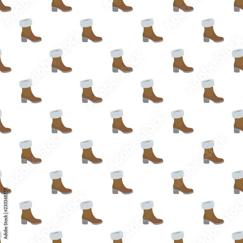 Top winter shoe pattern seamless repeat background for any web design