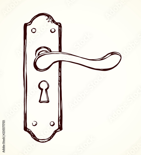 Door knob. Vector drawing