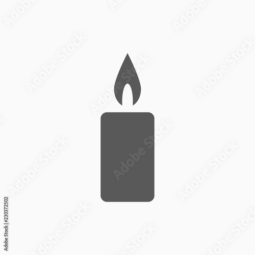 candle icon, light vector