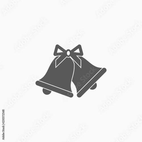 christmas bell icon, bell vector