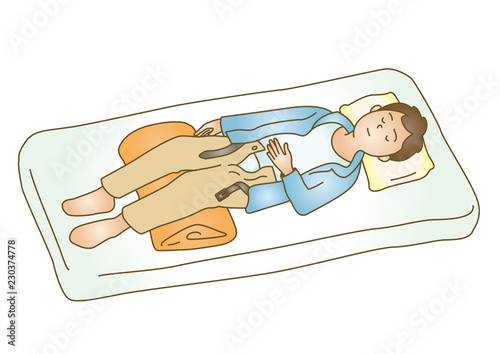応急手当イラスト13：腹痛