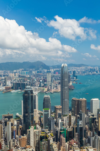 Panoramic view of Hong Kong skyline. China © MyCreative