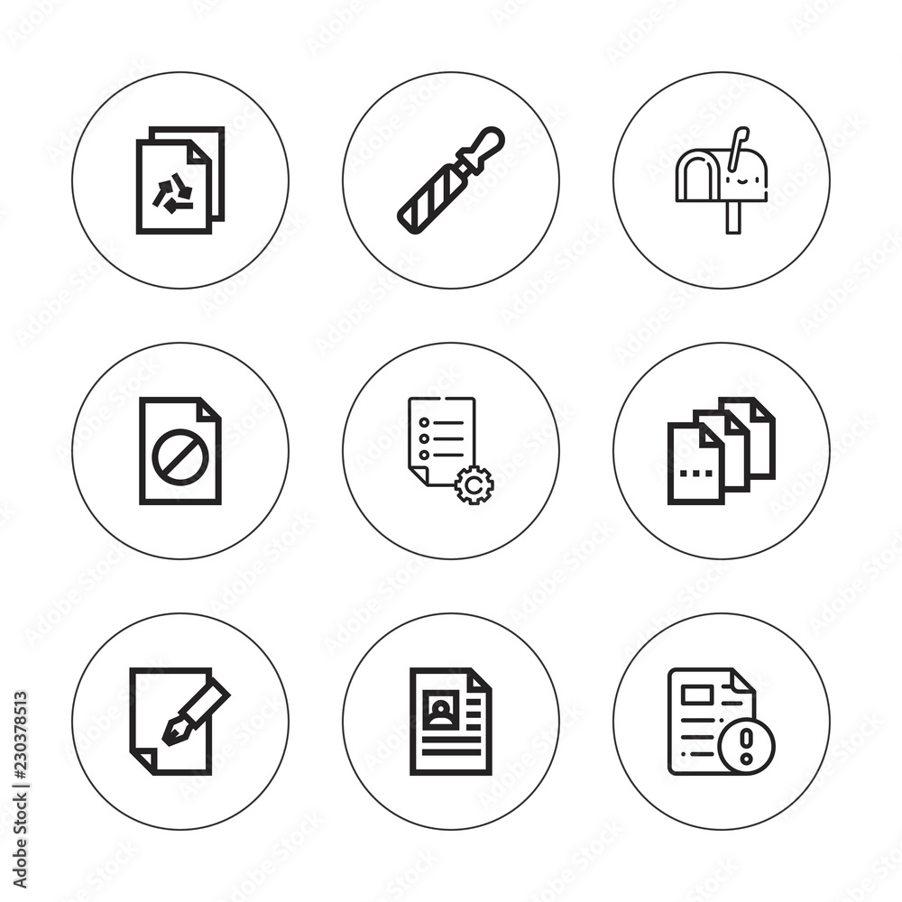 Collection of 9 outline sending icons Collection of 9 outline sending icons