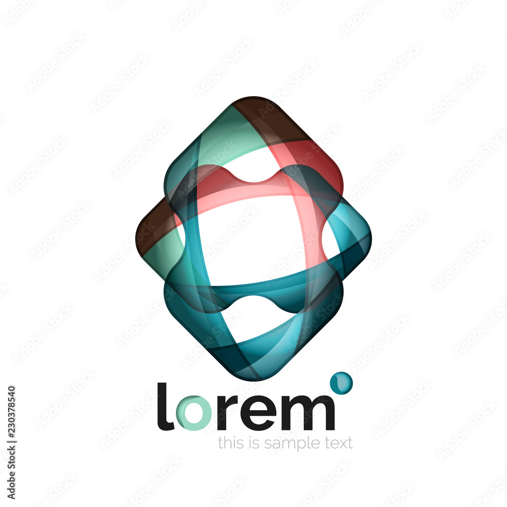 Geometric convergence vector business icon Geometric convergence vector business icon