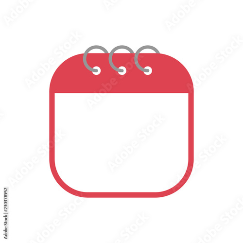 Vector vertical binder icon. Vertical spiral notebook page icon.