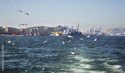 Pacific ocean in Vladivostok. Russia