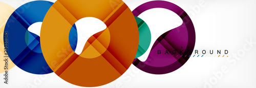 Quadro em tela Geomtric modern backgrounds, rings abstract template