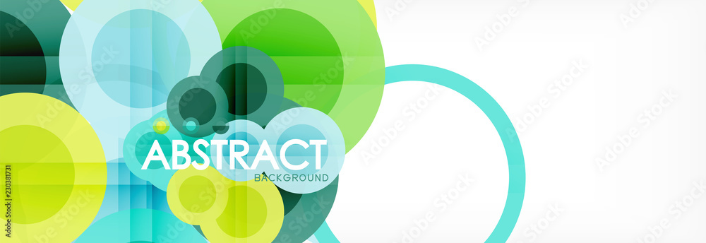 Overlapping circles design background Overlapping circles design background