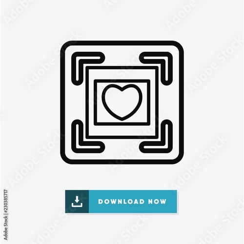 Photograph valentines day vector icon